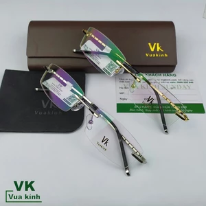 Gọng kính cận khoan không viền ziczac VK71
