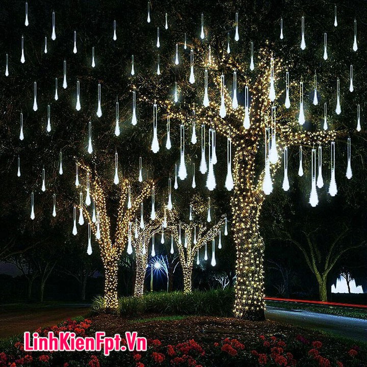 Đèn LED Sao Băng 8 Ống Trang Trí Sáng Trắng | Shopee Việt Nam