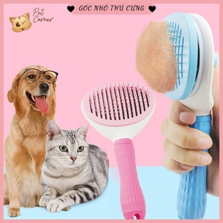 Lược chải lông có nút bấm nhả lông cho thú cưng (Lược chải lông, gỡ rối lông cho chó mèo)