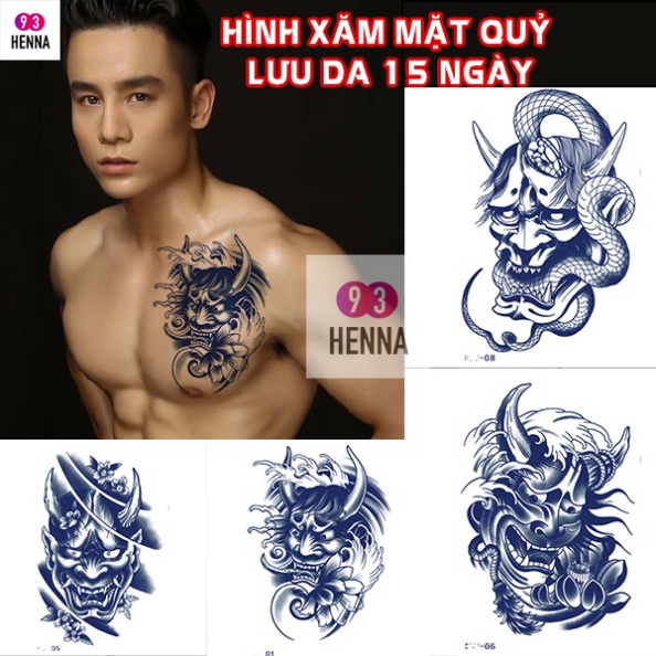 Hình xăm mặt quỷ 15 ngày y xăm thật | Shopee Việt Nam