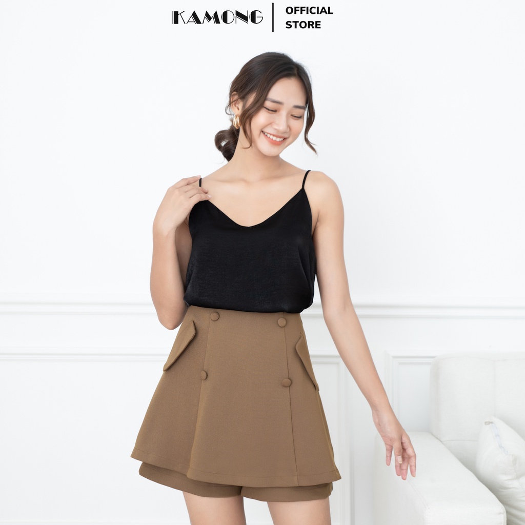 Ảnh Quần short nữ giả váy KAMONG dáng chân váy ngắn thiết kế cao cấp. 3
