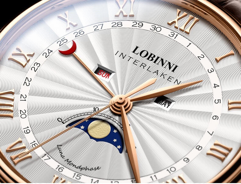 Mô tả Đồng Hồ Nam LOBINNI No.3603 Chính Hãng BH 24T Chịu Nước 30m Kính Chống Xước (Máy Quartz-Pin) - 11