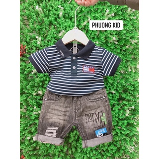 Áo polo có cổ cộc tay chất liệu thun cotton mùa hè cho bé trai Phương Kid - K12