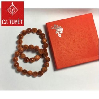 Vòng đeo tay huyết long 10ly 17 hạt dành cho tay nhỏ - Kèm hộp đỏ và hạt, dây dự phòng