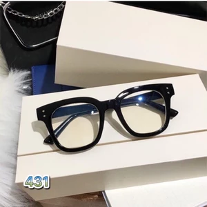 Kính cận thời trang nam nữ mắt không độ chống ánh sáng xanh phong cách Hàn Quốc đẹp giá rẻ HANASO 017