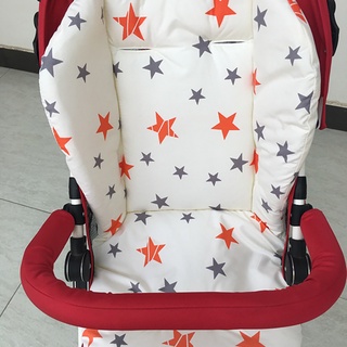Đệm lót ghế xe đẩy chất liệu cotton in họa tiết dễ thương có thể gấp gọn tiện dụng cho bé
