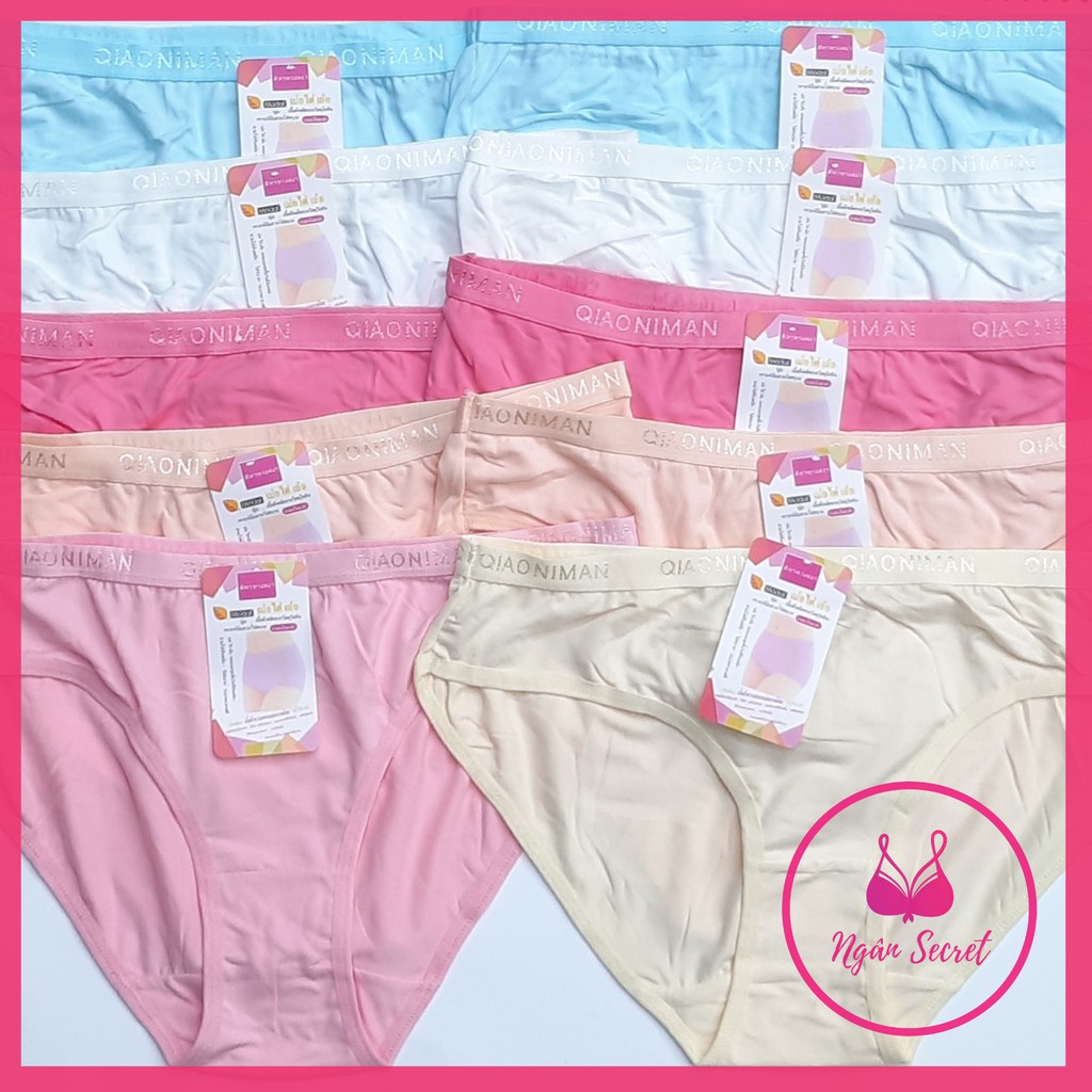 Set 10 quần lót nữ cotton trơn vải đẹp 767
