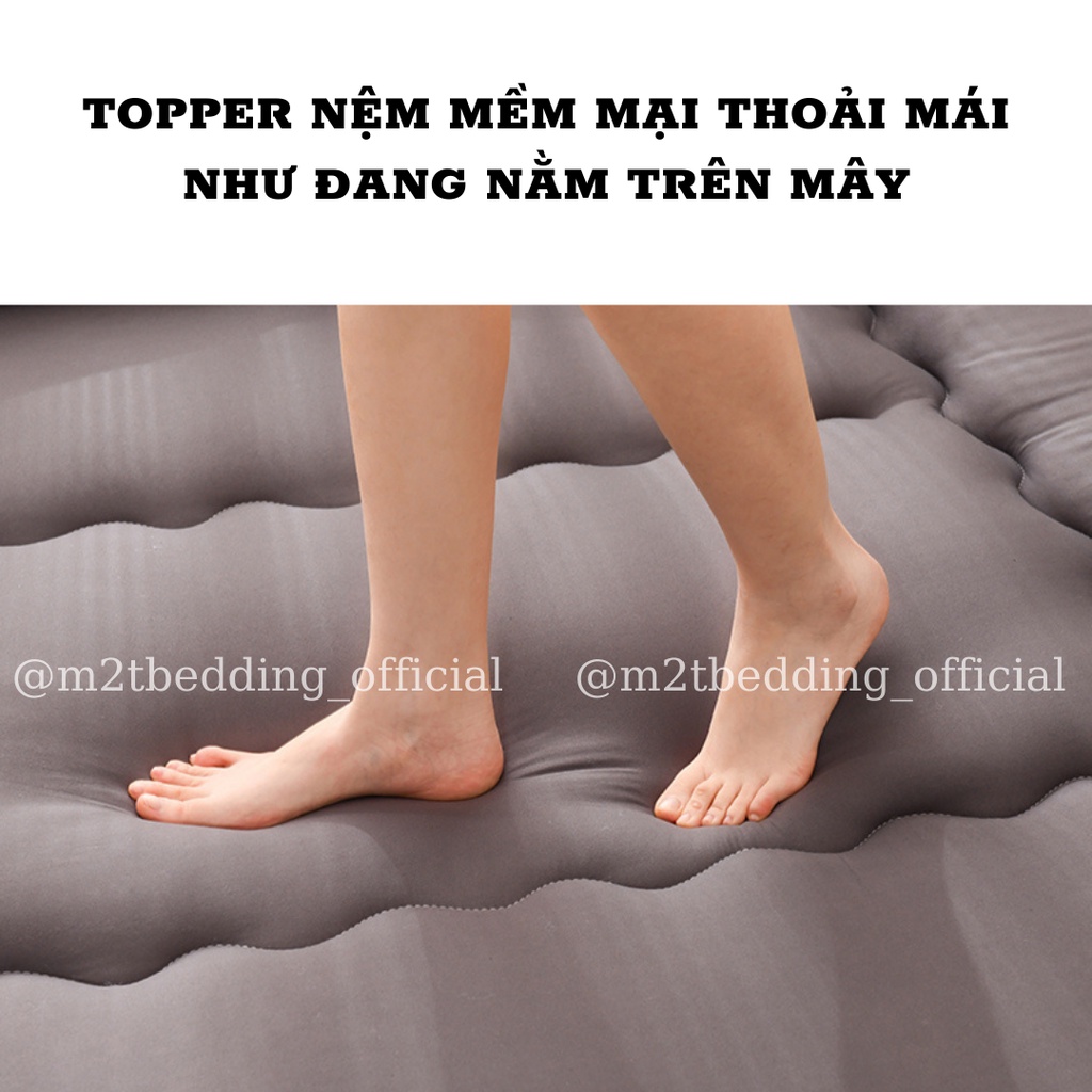 Nệm topper xuất Nhật M2T BEDDING dày mềm mịn đủ kích thước đệm gấp gọn ...