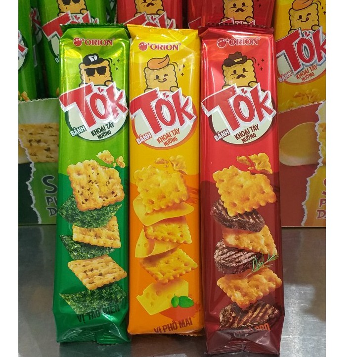 Bánh Khoai Tây Nướng Tok Orion 3 vị gói 38,5g | Shopee Việt Nam