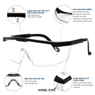 Kính bảo hộ dòng cao cấp che bụi và chống giọt bắn Angel Eyes