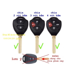 [UY TÍN] Bao da chìa khóa cơ Toyota Vios, Yaris, Innova, Altis, Fortuner, Hilux, Camry bằng da bò