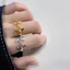 Nhẫn titan nữ không gỉ mặt hình hoa hướng dương mạ vàng 18k thiết kế thời trang mẫu mới nhất 2023