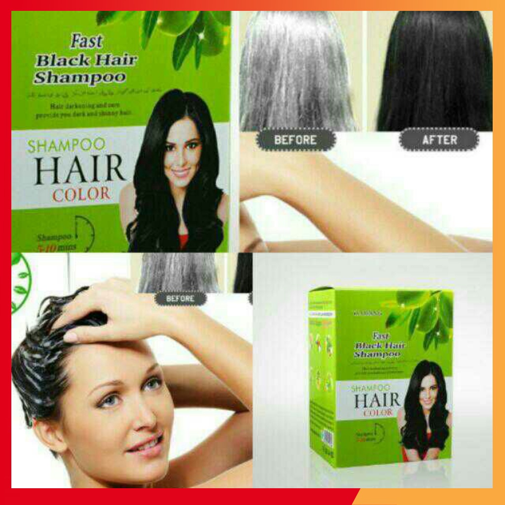 [Được Chọn Mẫu] Hộp 10 Gói Gội là đen