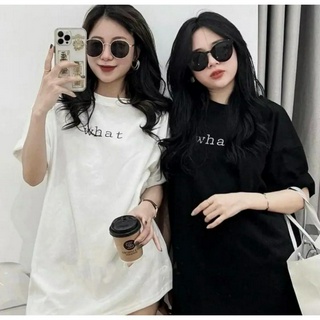 Áo Thun 3158 In Chữ WHAT Form Rộng Unisex Chất Cotton Khô Loại 1, Thoáng Mát, Thấm Hút Mồ Hôi - GUNN