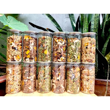 Granola Ăn Kiêng Nhiều Hạt Hũ 500g- Ngũ Cốc Ăn Kiêng Không Đường (Tỷ lệ yến mạch 35%)