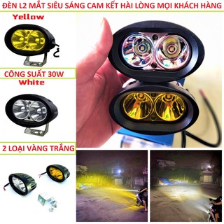ĐÈN TRỢ SÁNG XE MÁY L2 KIỂU MẮT CÚ SIÊU SÁNG HÀNG CHÍNH HÃNG LẮP CÁC LOẠI XE