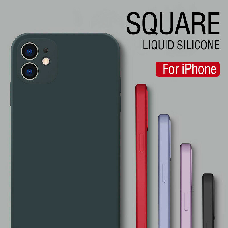 Ốp điện thoại silicone mềm chống sốc màu trơn thích hợp cho iphone 6 6s 7 8 plus