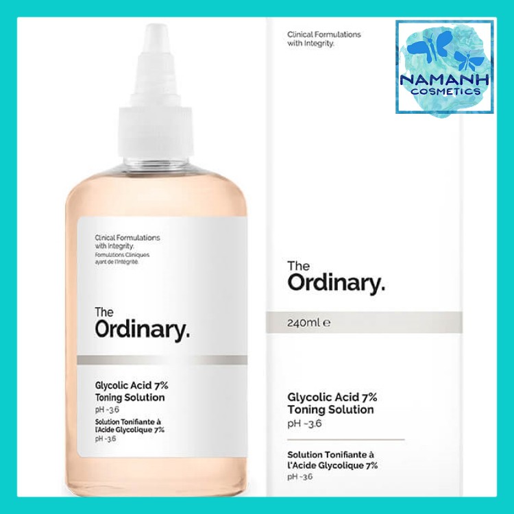 Nước Hoa Hồng Tẩy Da Chết Aha The Ordinary Glycolic Acid 7 Toning