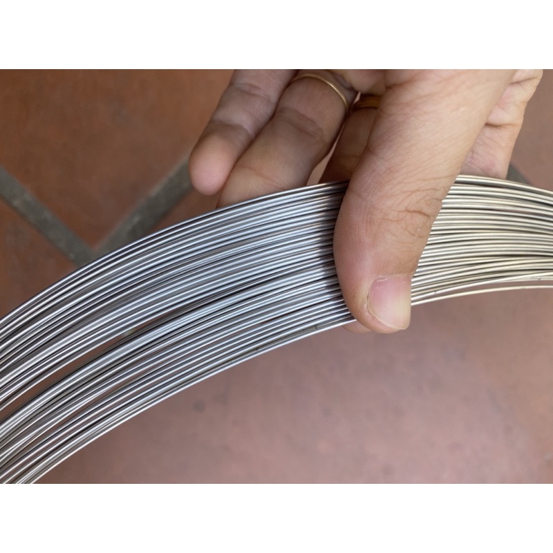 Dây thép inox sáng bóng dễ uốn 1 li - dây inox 1 li (giá 1 mét ...