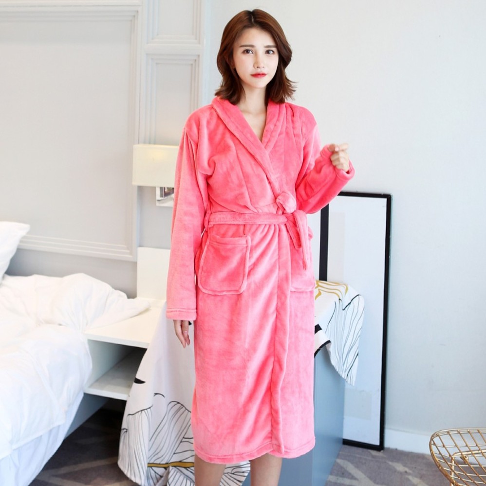Áo Choàng Tắm Lông Cừu Dày Cho Tất Cả Giới Tính.