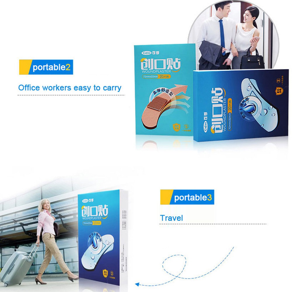 Ảnh Coofe Băng Chảy Máu Thoáng Khí Dính Chân Gót Miếng Dán Co Giãn Ban Nhạc-Aid Gói 20 Cái / Hộp 3