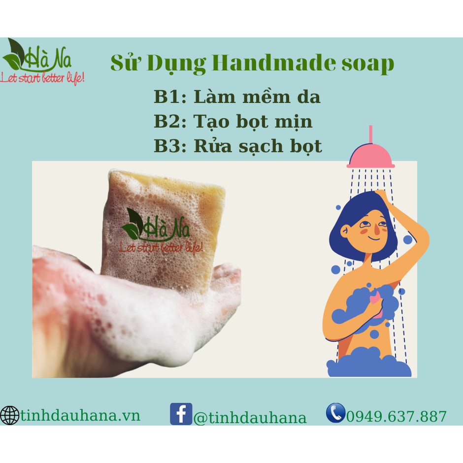 Xà bông thảo dược Cà Phê - thư giãn, giảm stress, sạch da - Tinh Dầu Hà Na