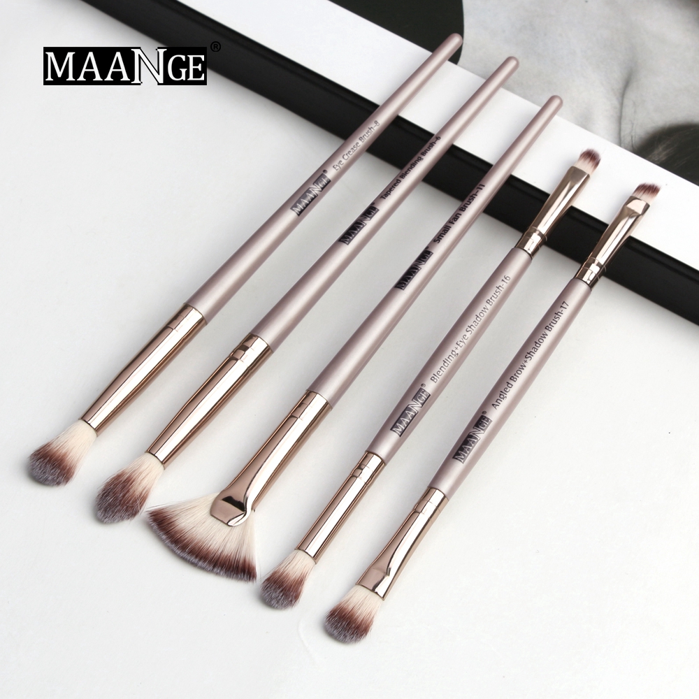 Bộ 5 Cọ Trang Điểm MAANGE Đánh Phấn Mắt, Highlight, Lông Mày, Mũi Makeup Cá Nhân