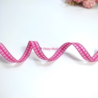 [Giá rẻ] Ruy băng vải caro kẻ sọc kim tuyến lấp lánh cao cấp 1.2cm nhiều màu sắc trang trí handmade Pinky Shop