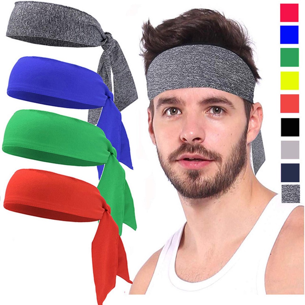 HOBBYIN Thể Thao Mồ Hôi Đầu Unisex Chất Lượng Cao 10 Màu Chạy Bộ Thể Thao Sweatband
