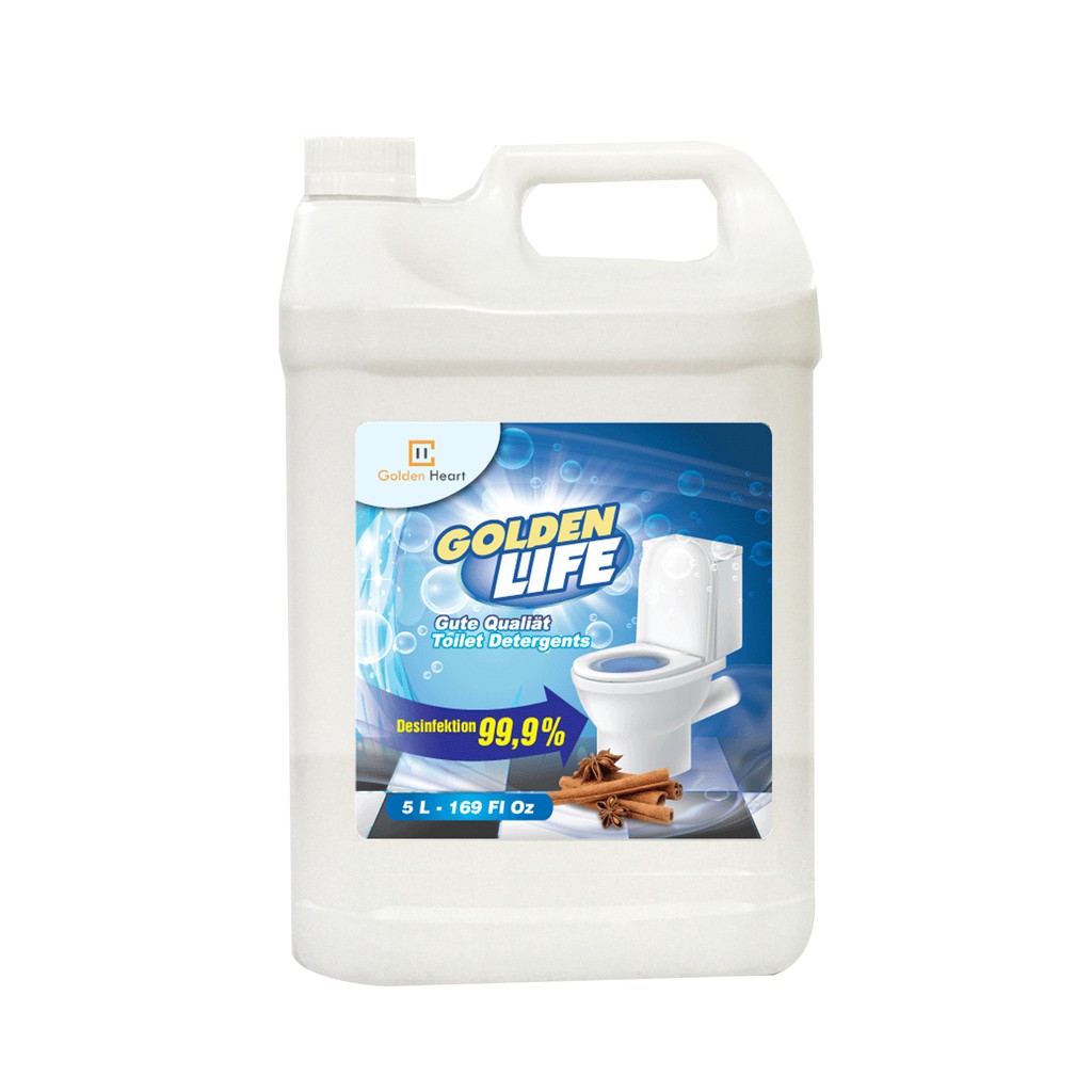 Nước cọ Toilet, Tẩy bồn cầu Golden Life 5L (Hương Quế)