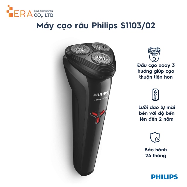 [Mã BMLTA35 giảm đến 35K đơn 99K] Máy cạo râu Philips S1103/02