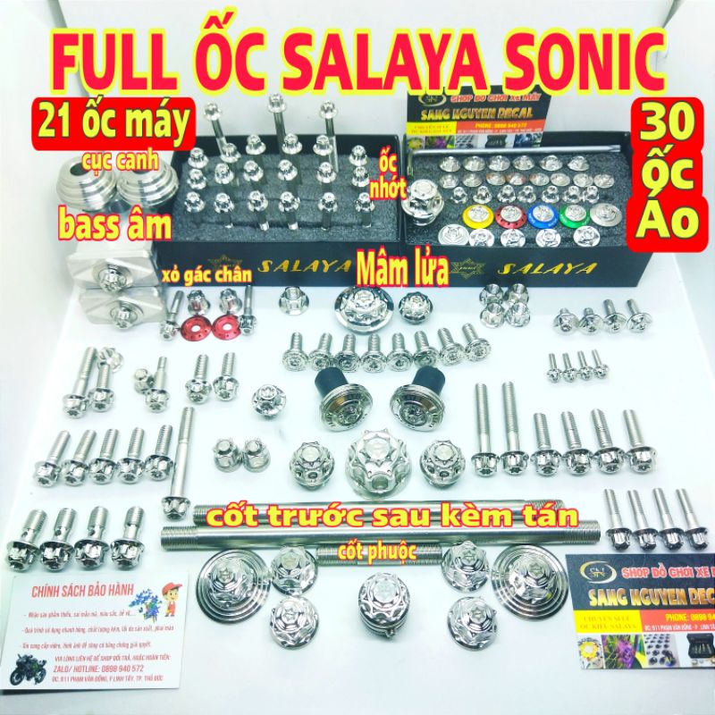 Full ốc Salaya cho Sonic - Giá bao nhiêu? Tìm hiểu chi tiết