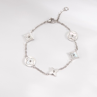 Vòng tay nữ LAMY Four Leaf Flower Bracelet Silver 2020