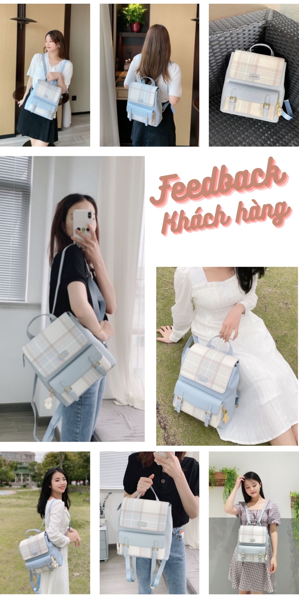 Mô tả Balo nữ đẹp Just Star thời trang cute dễ thương sang trọng xinh xắn 172686 Charm Treo Thỏ đi làm học đi chơi - 3