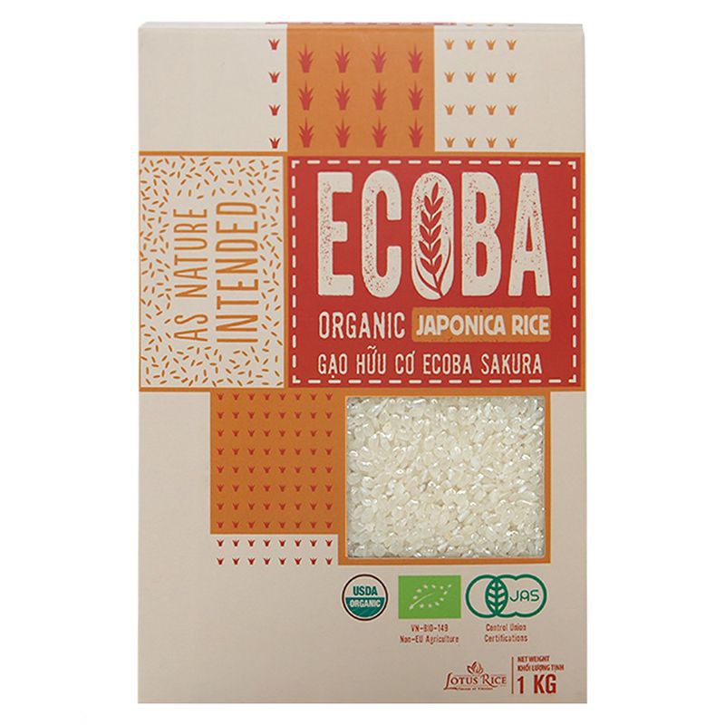 Gạo Hữu Cơ ECOBA Sakura Organic Hộp 1Kg | Shopee Việt Nam