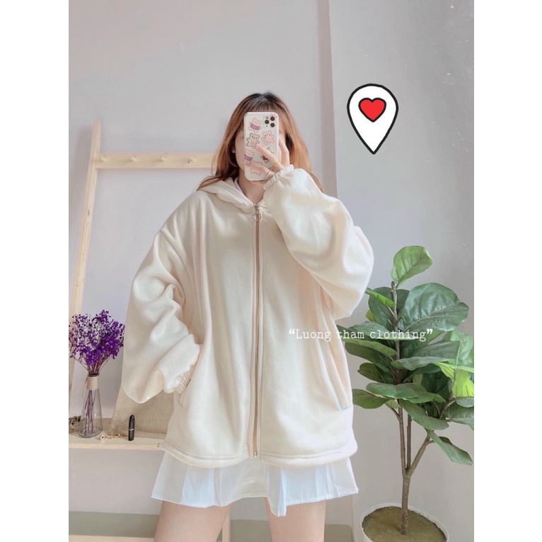 [HCM] ÁO KHOÁC NỈ CARDIGAN NỮ FORM RỘNG Y HÌNH THỜI TRANG TRẺ TRUNG HOT HIT HIYU STORE