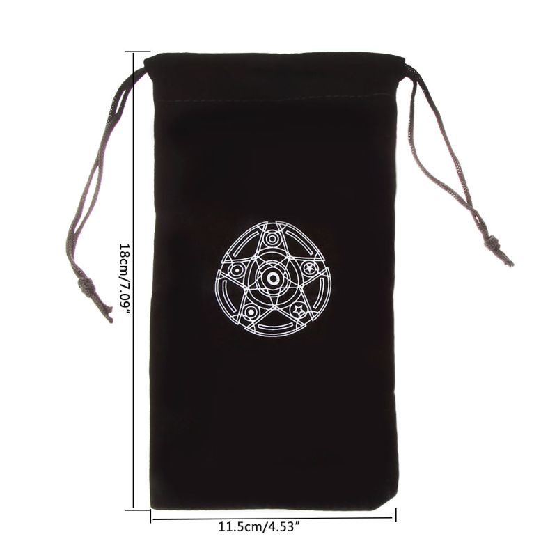 Ppy 1 Túi Nhung Tarot Lưu Trữ Altar Hộp Tarot Giai Đoạn Mặt Trăng Tarot Thẻ Bói Toán Túi Ban Trò Chơi Dây Rút Gói