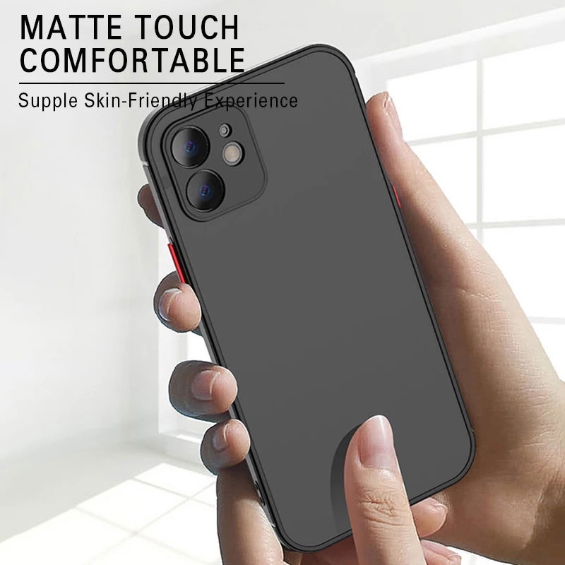 Ốp điện thoại nhám chống sốc cho iPhone 11 Pro 7 8 6 6s Plus X Xs Max Xr SE 2020 SE2