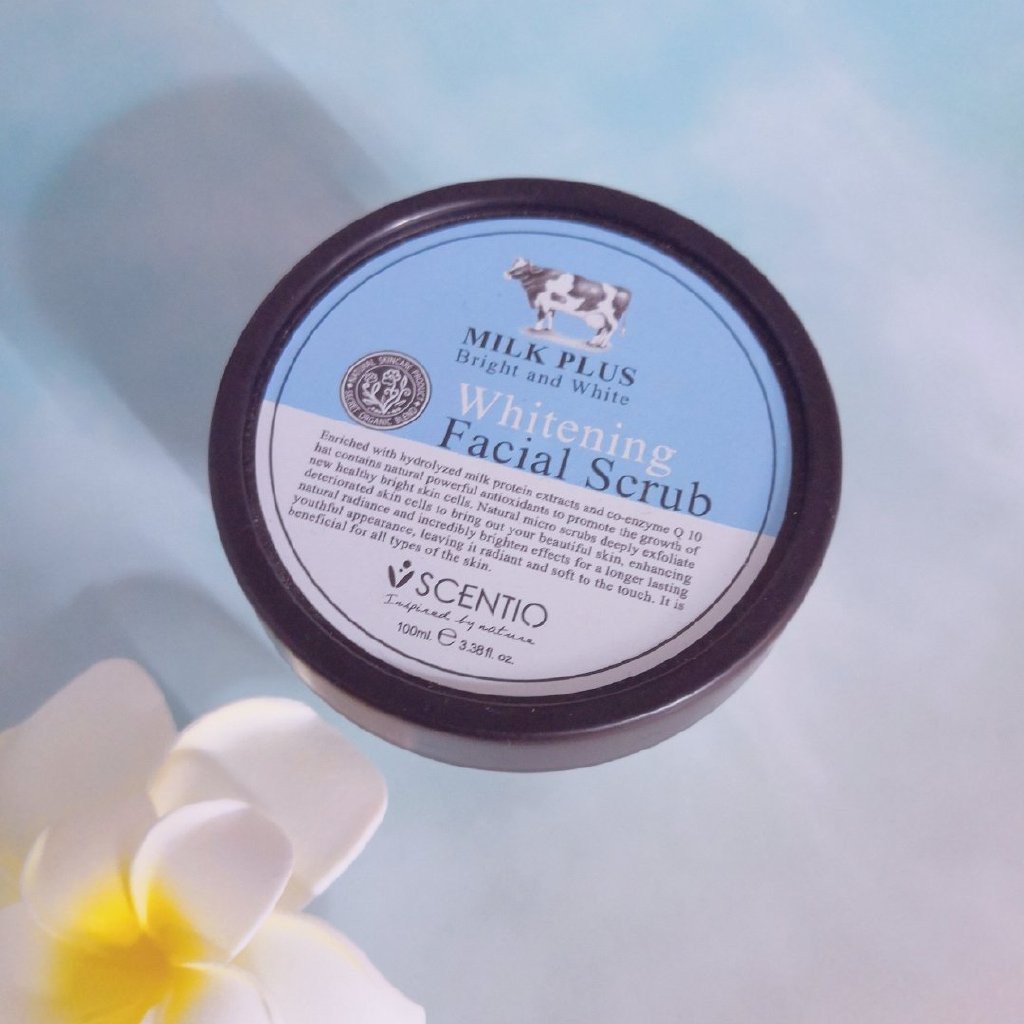 Ảnh Tẩy Tế Bào Chết Da Mặt Sáng Da Scentio Milk Plus Whitening Q10 Facial Scrub 100ml 3