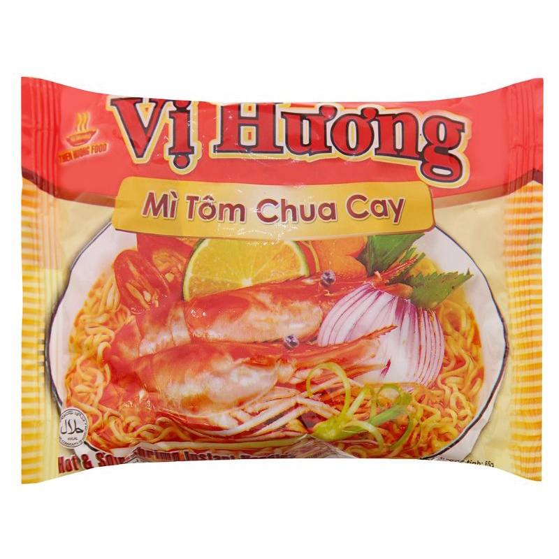 (Giảm 8k)(Free ship)Thùng 30 gói mì tôm chua cay Vị Hương 65gr