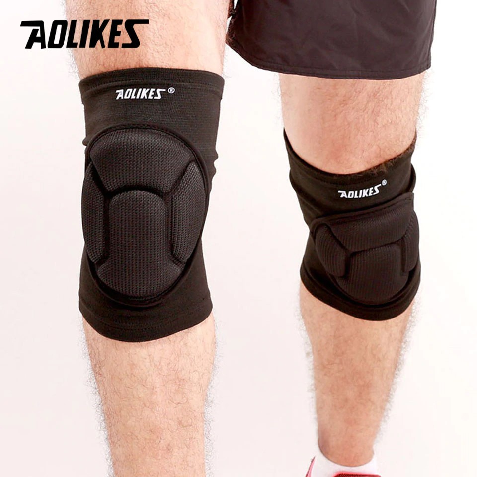 Đai miếng đệm bảo vệ đầu gối AOLIKES A-0217 đàn hồi thoáng khí Rubber cushion anti-collision knee pad