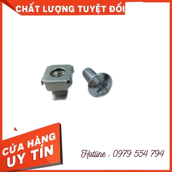 Combo 10 bộ Ốc cài rack m6 - ốc rack lắp tủ mạng, tủ rack chuyên dụng ...