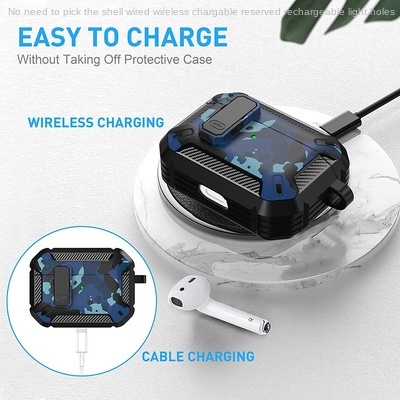 Vỏ bảo vệ Air AirPods Pro2 Vỏ bảo vệ Mecha Buckle Switch Carabiner AirPods1 / 2 / 3 Vỏ tai nghe in hình