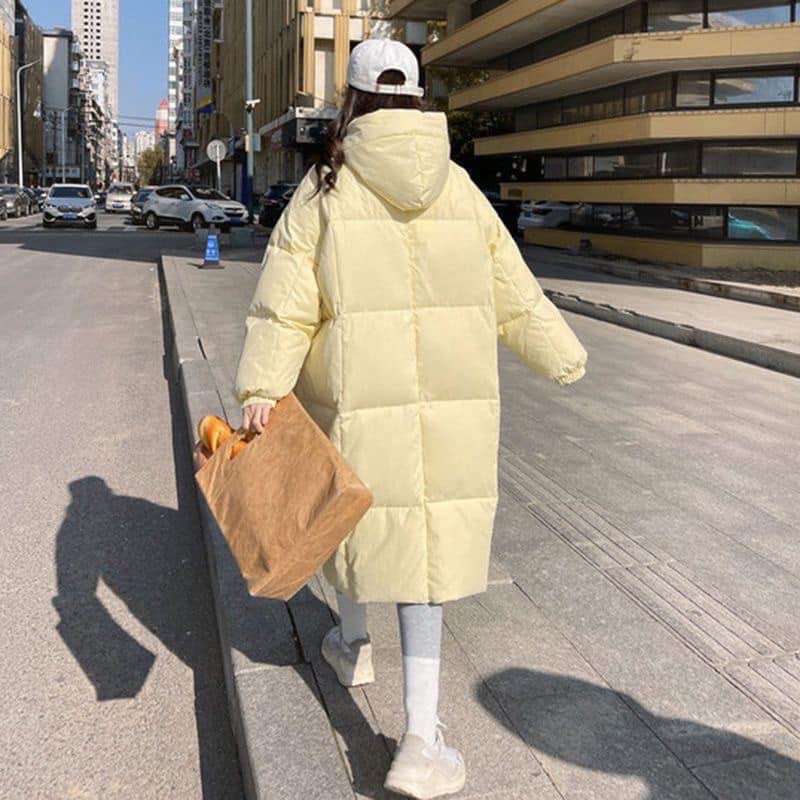 [sẵn] Áo Phao dáng dài ulzzang có mũ hàng loại 1 ( kèm ảnh thật)