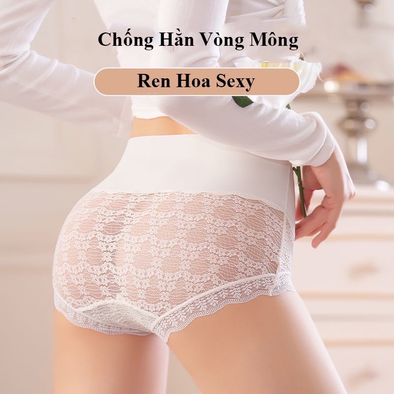 SÉT 5 QUẦN SU CẠP CAO VIỀN REN GEN BỤNG 6331