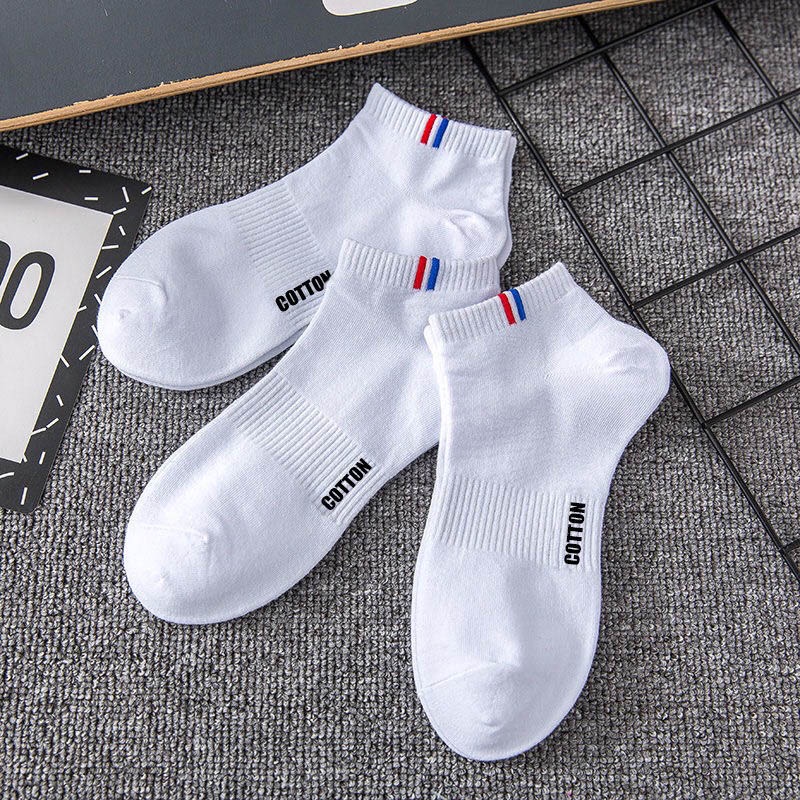 Tất cổ ngắn nam nữ phong cách Vintage đơn giản, vớ cổ ngắn chất liệu Cotton co giãn chống hôi chân - Ekiu Shop