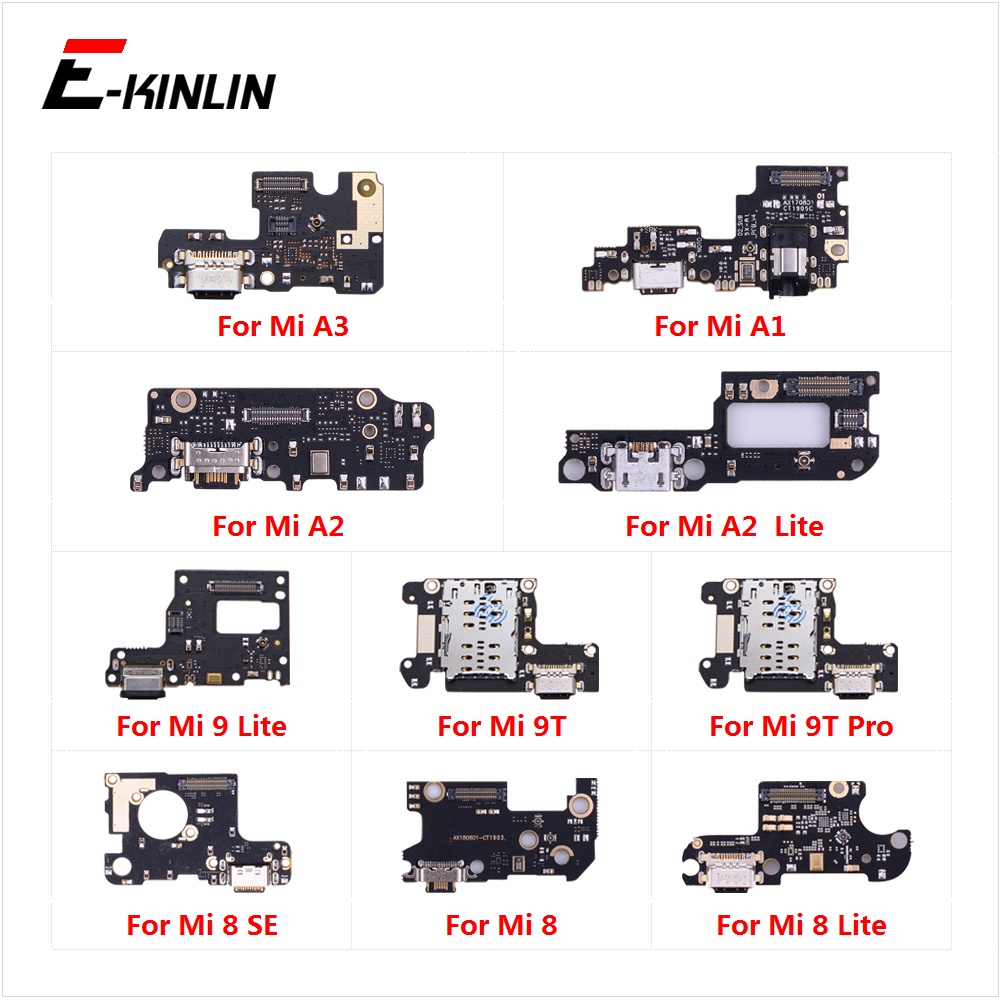 Đế sạc nguồn Cổng sạc USB Bảng cắm Micrô Cáp mềm cho XiaoMi Mi 9T Pro 9 8 SE A3 A1 A2 Lite Thay thế các bộ phận