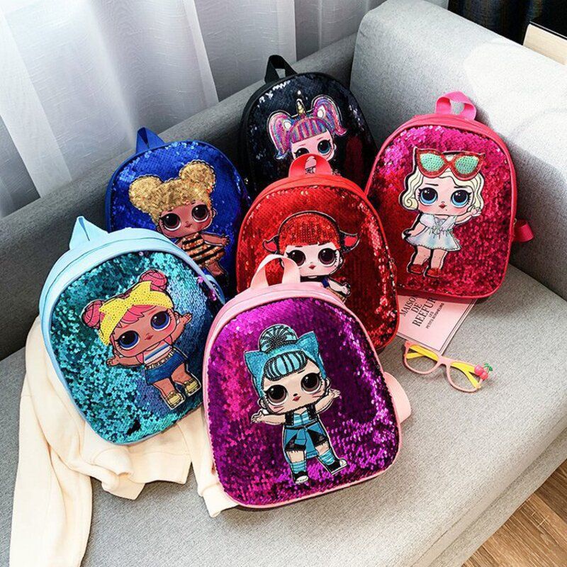 LOL SURPRISE Trẻ Em Chống Thấm Nước Túi LOL Bất Ngờ Búp Bê Trẻ Em Đeo Vai Túi Đeo Ngang Học Sinh SchoolBag Sinh Nhật Bé Gái Hoạt Hình Mẫu Giáo Ba Lô
