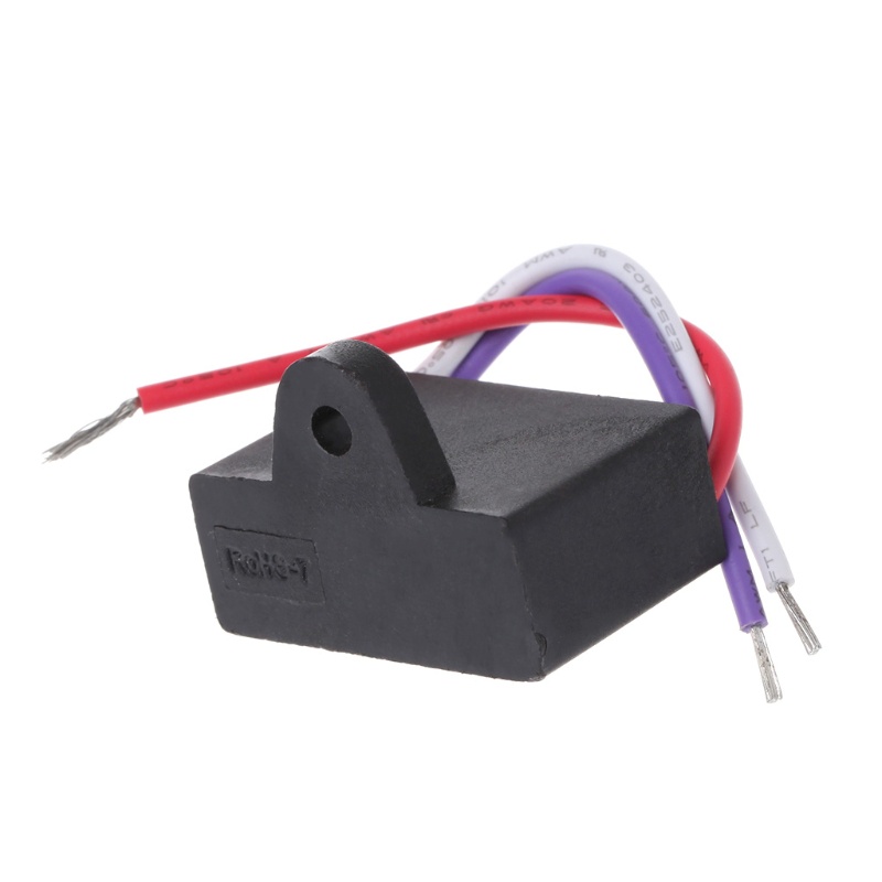 Tụ điện đen CBB61 1.5uF+2.5uF 3 dây AC 250V 50/60Hz cho quạt trần