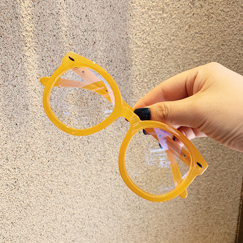 Kính cận thời trang nữ gọng tròn mắt kính không độ chống tia UV phong cách Hàn Quốc đẹp cute giá rẻ HANASO 063